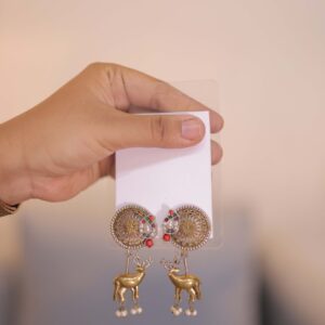 Dual Tone Deer Earring